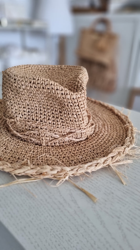 Raffia Summer Hat Fedora - Calpurnia