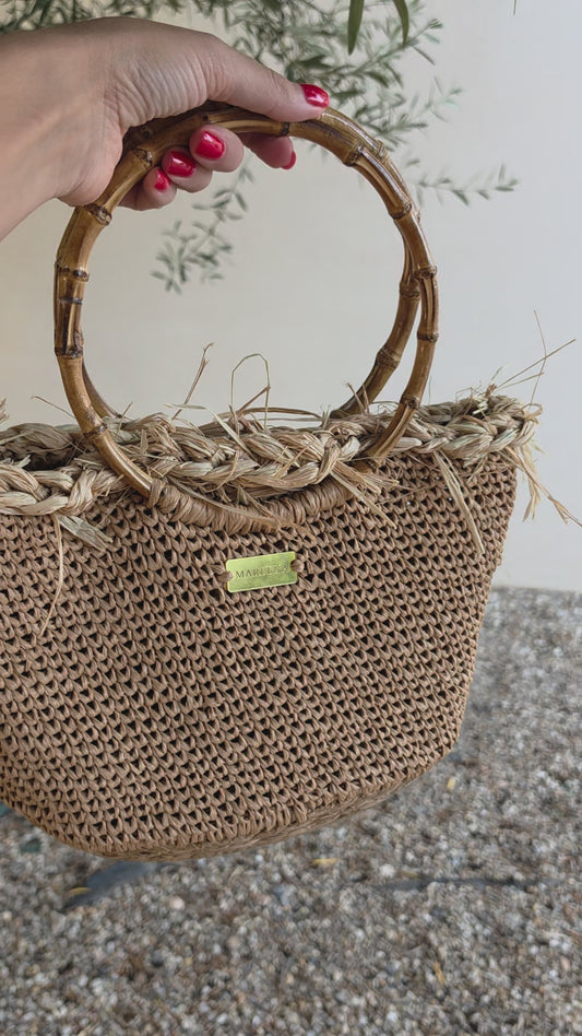 Summer Bag with Bamboo Handles - Silvia