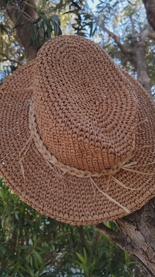 Raffia Summer Hat Fedora - Agrippina