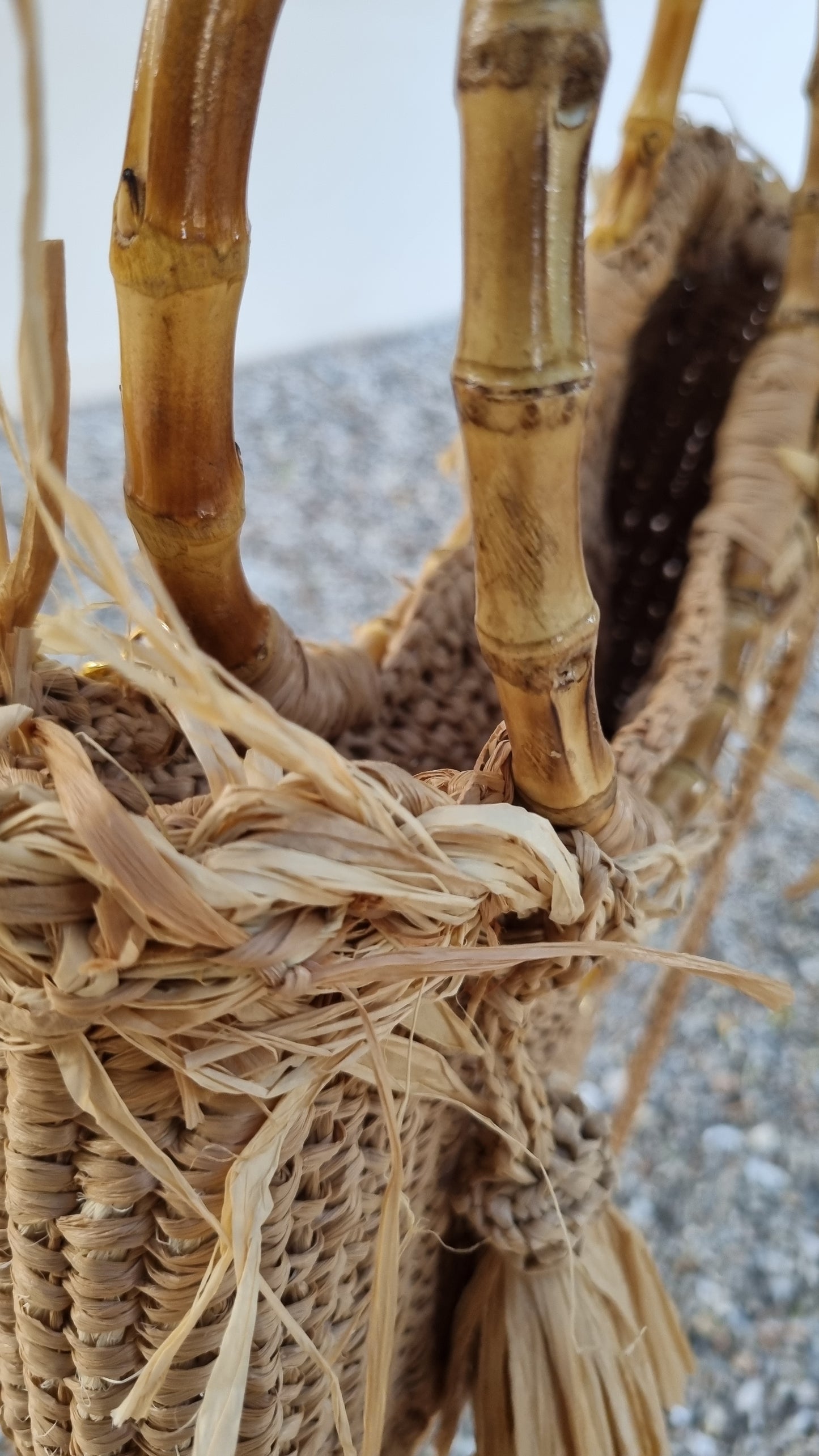 Summer Bag with Bamboo Handles - Claudia