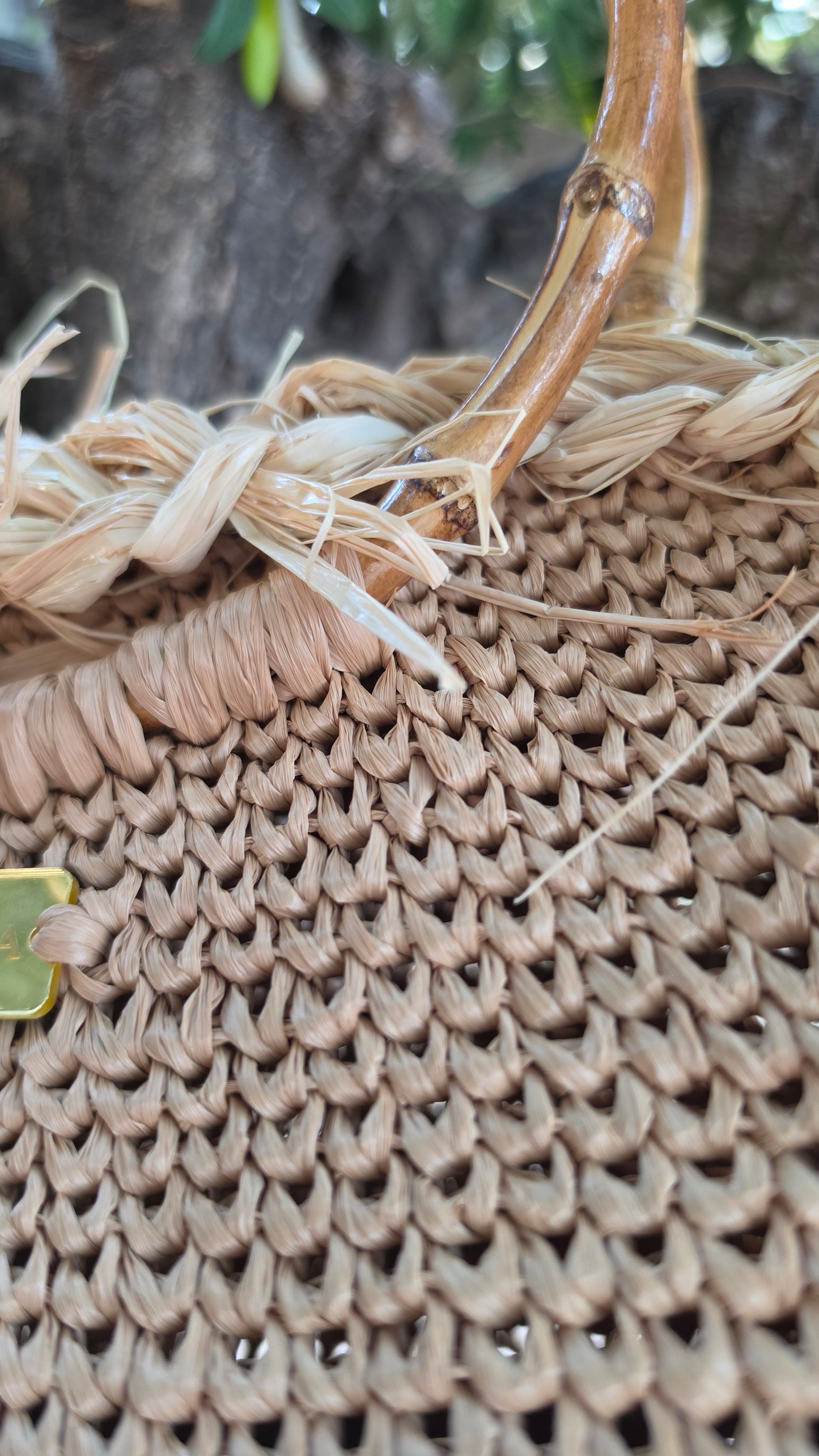 Summer Bag with Bamboo Handles - Silvia