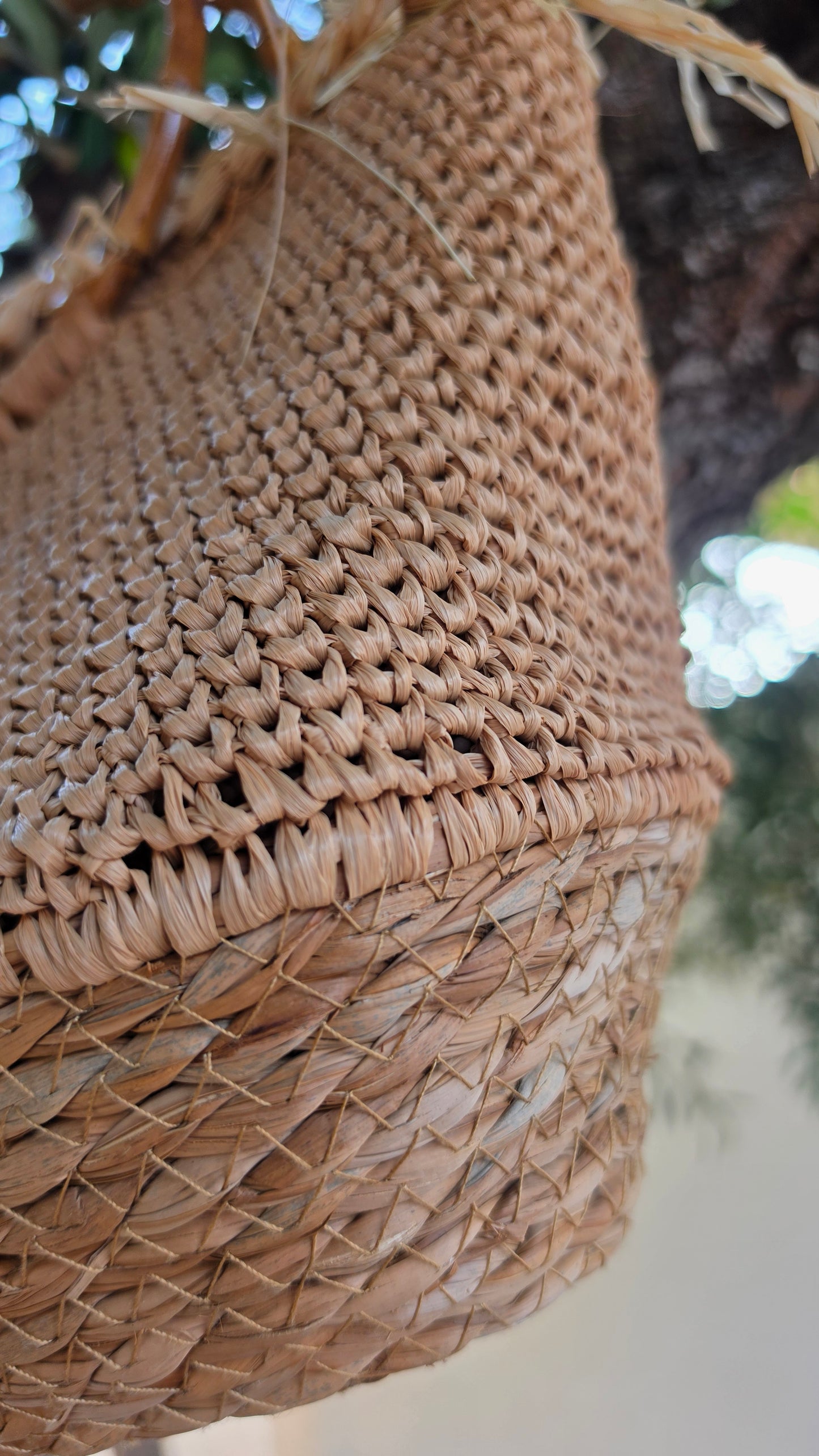 Summer Bag with Bamboo Handles - Silvia