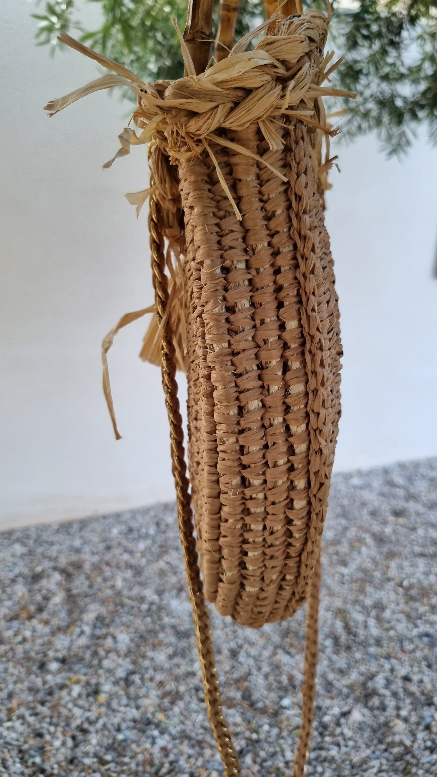 Summer Bag with Bamboo Handles - Claudia