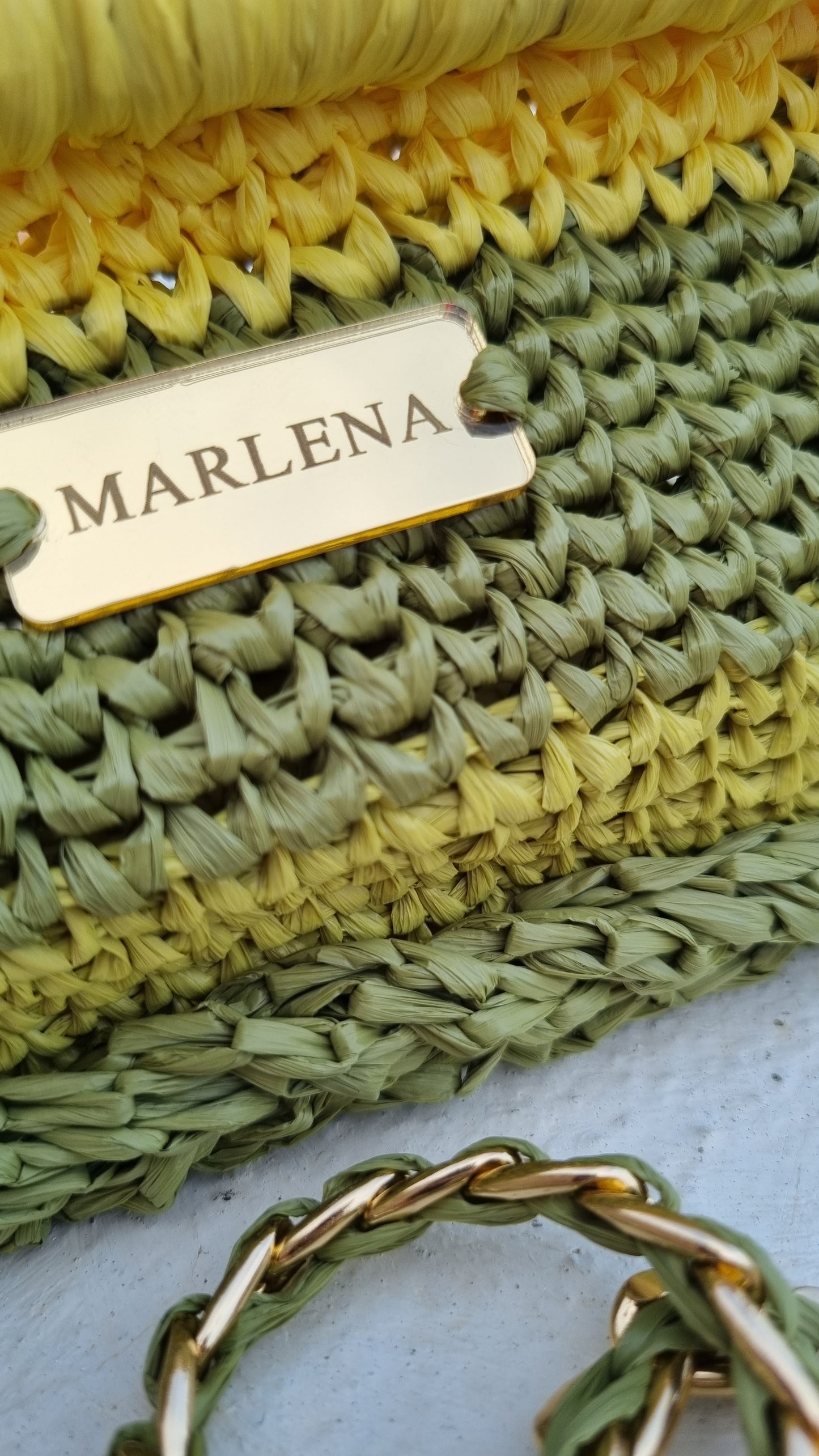 Mini Raffia Bag with Bamboo Handles - Airina